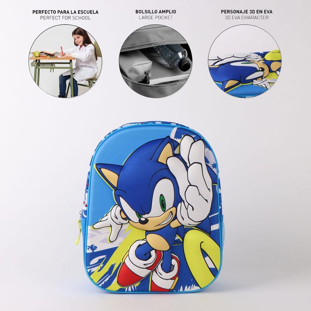 Mochila 3D Sonic the Hedgehog 30 cm slika 11