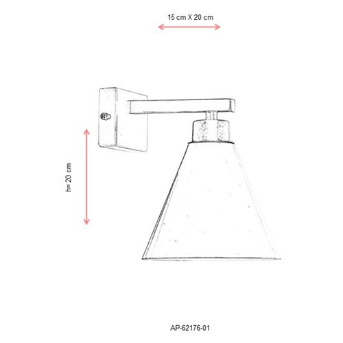 Zidna lampa Opviq AP-62176-01 Antiquation slika 3