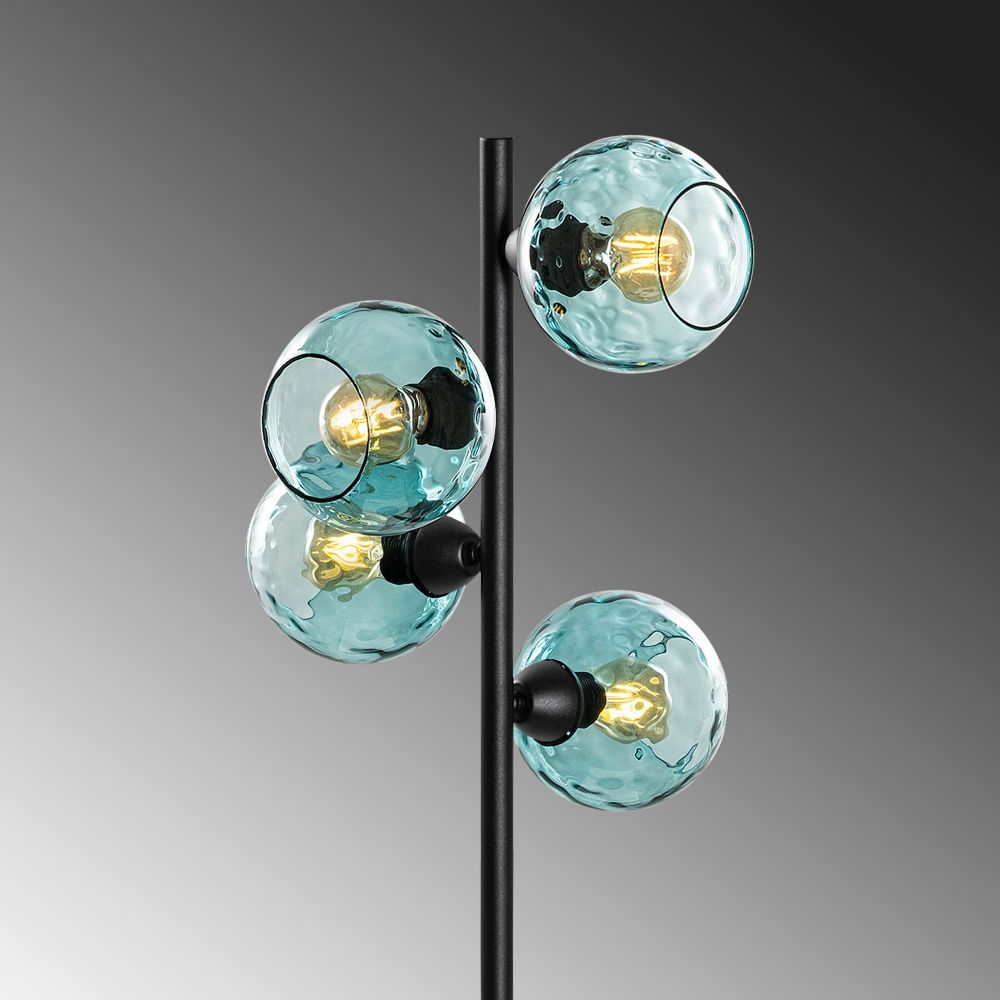 Podna Lampa Benek 15-14532 - Plava i Crna slika 7