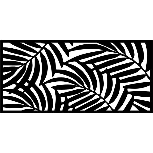 Wallity Metalna zidna dekoracija, Decorative Panel 4 - Black slika 4