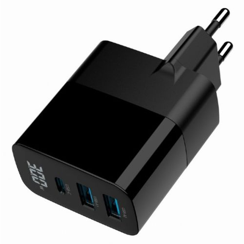 TA-UC-PDQC30LCD-BK-02 Gembird GaN USB brzi punjac, 30W 3-port (2xUSB-A+ USB-C), LCD, black slika 4