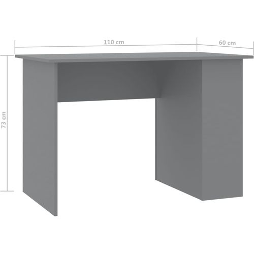 Radni stol sivi 110 x 60 x 73 cm od iverice slika 12