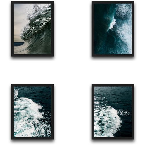 Wallity Uokvirena slika (4 komada), Waves Set 2 slika 2
