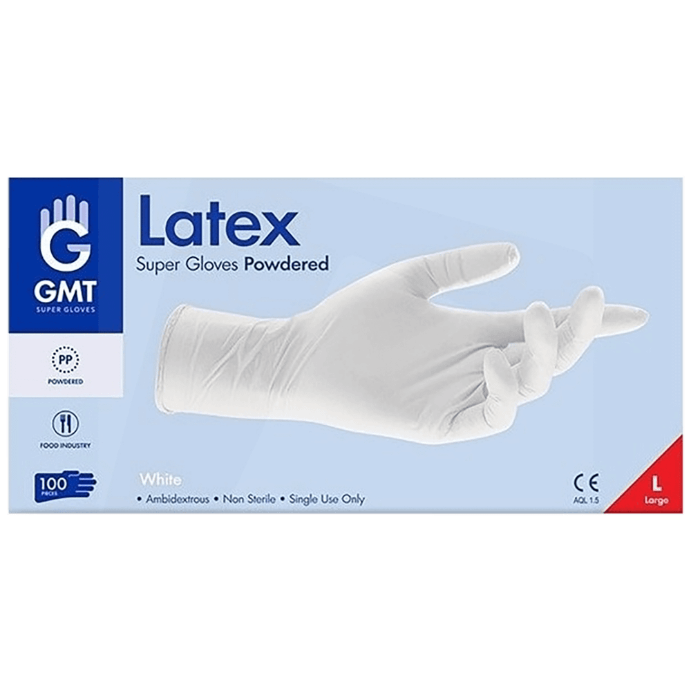 GMT Rukavice, latex, S veličina, 100 kom. - Latex Supergloves. Size: S slika 1
