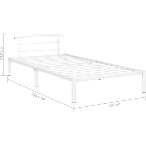 Okvir za krevet bijeli metalni 90 x 200 cm slika 7