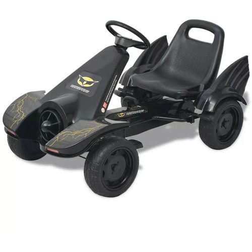 Go Kart sa Pedalama i Podesivim Sjedalom Crni slika 23