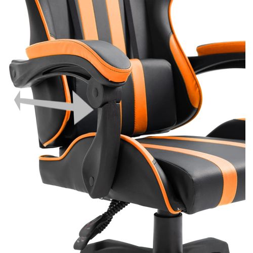 Igraća stolica od umjetne kože narančasta slika 7
