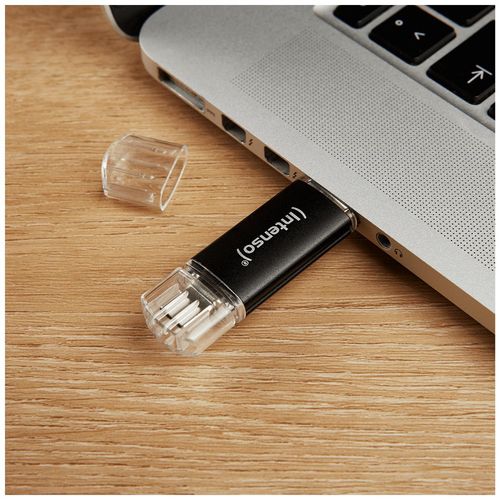 (Intenso) USB fleš disk 128GB, USB 3.2, USB-C, USB-A, Twist Line slika 4
