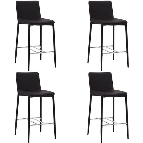 Barski stolci od umjetne kože 4 kom smeđi slika 1