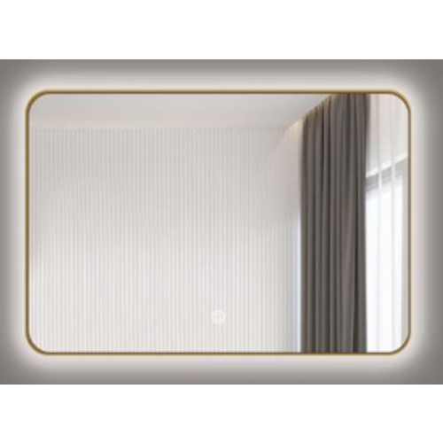 Ceramica lux   Ogledalo alu-ram 60x80, gold, touch-dimer pozadinski - CL37 300014 slika 1