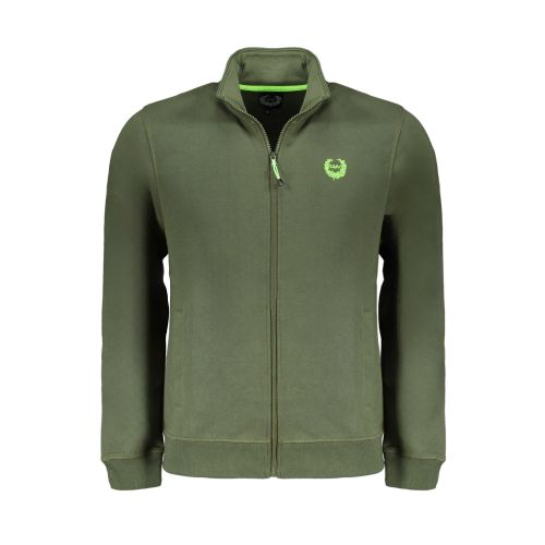 GIAN MARCO VENTURI MEN'S GREEN ZIP SWEATSHIRT slika 1