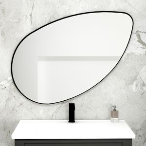 Lucas - Black Black Decorative Chipboard Mirror