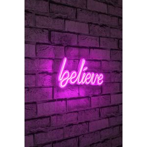 Wallity Ukrasna plastična LED rasvjeta, Believe - Pink