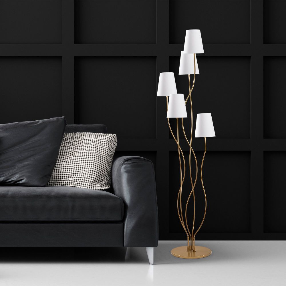 Bonibon - 13240 Gold Bijela Podna Lampa slika 1