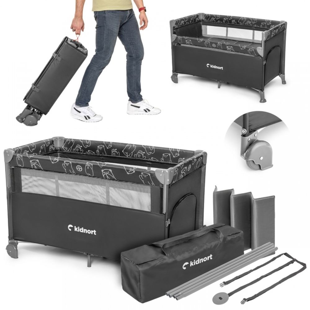 Kidnort Vikend krevetac Naste, Dark Grey slika 1