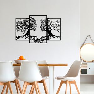 Love Tree Black Decorative Metal Wall Accessory