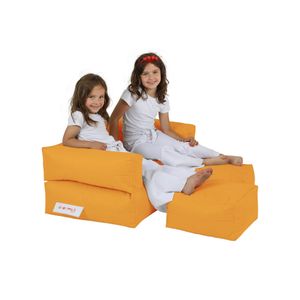 Atelier Del Sofa Vreća za sjedenje, Kids Double Seat Pouf - Orange