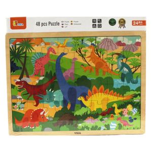 Viga Drvene puzzle dinosauri, 48kom