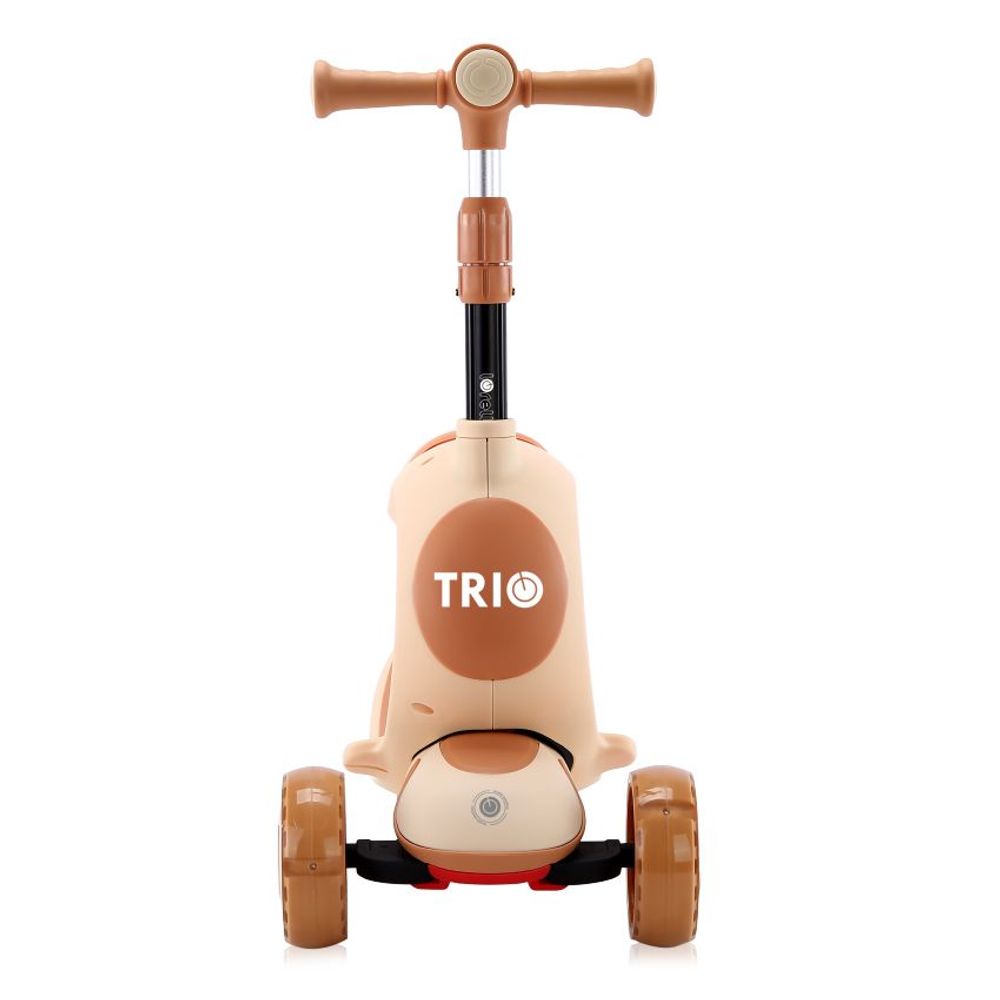 Lorelli Romobil sa svjetlećim točkovima Trio 2U1, Beige slika 2