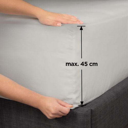 Montažni čaršav Svilanit Luxe Sateen XXL grey 90x200 cm slika 4