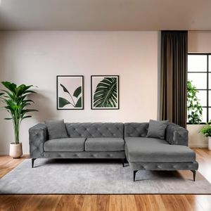 Como Eco Right - Ugaona Sofa u Antracitnoj i Crnoj Boji