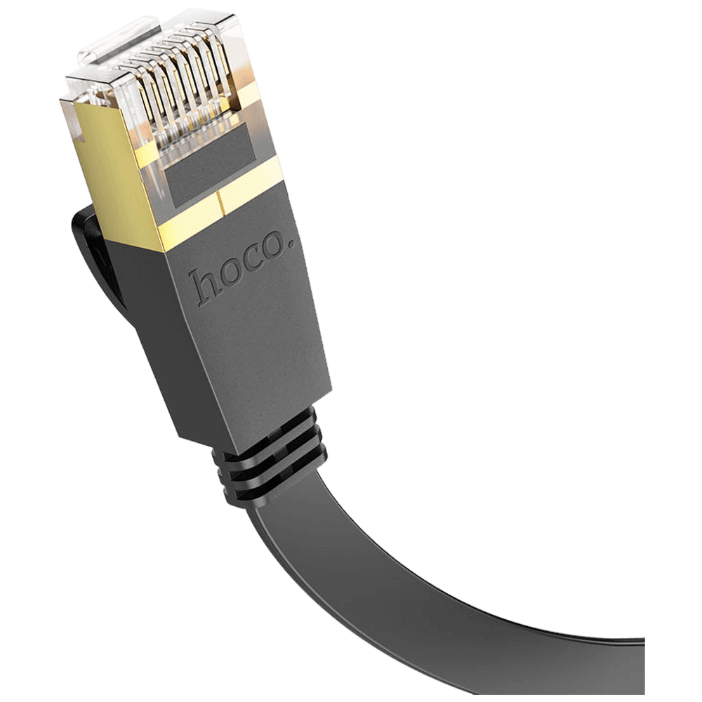 hoco. Mrežni kabl, CAT6, Gigabit Ethernet, flat, 3 met., crna - US07 General, 3 met. slika 2