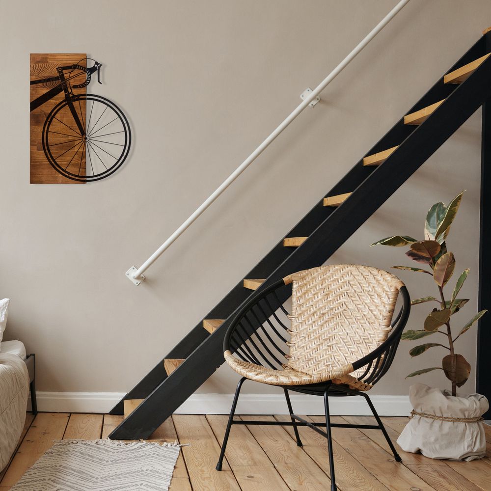 Dekorativni Drveni Zidni Ukras - Biciklet Black Walnut slika 2
