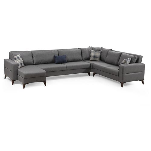 Kristal Rest 3+Corner+2 - Dark Grey Dark Grey Corner Sofa-Bed slika 3