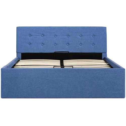 Hidraulični okvir za krevet od tkanine plavi 120 x 200 cm slika 30