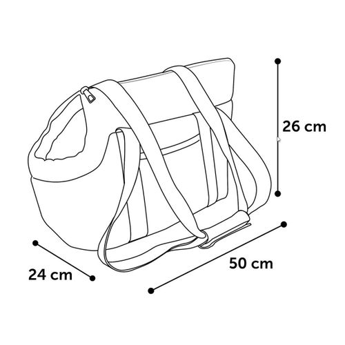 TORBA ZA NOŠENJE DANIRA SIVA 50x24xV.:26cm slika 3