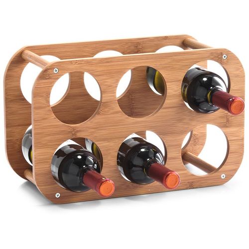 Zeller Stalak za boce za vino, bambus, 38x16x24 cm slika 1