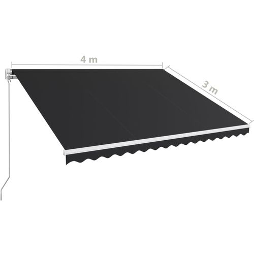 Tenda na ručno uvlačenje 400 x 300 cm antracit slika 19