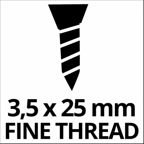 Einhell Vijak za suhu gradnju na redeniku, fini navoj, 3,5x25mm za TE-DY 18 Li slika 3