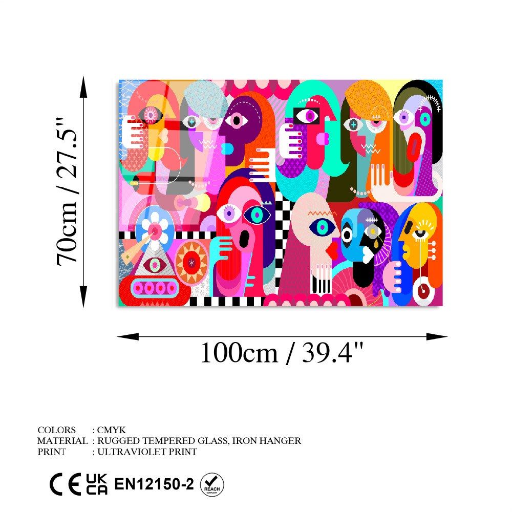 Dekorativna Slika na Kaljenom Staklu UV-776, 70 x 100 cm, Višebojna slika 7