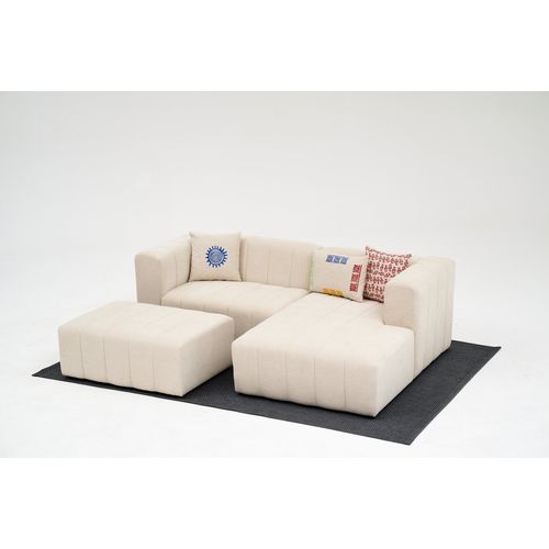 Atelier Del Sofa Tabure, Beyza - Cream slika 2