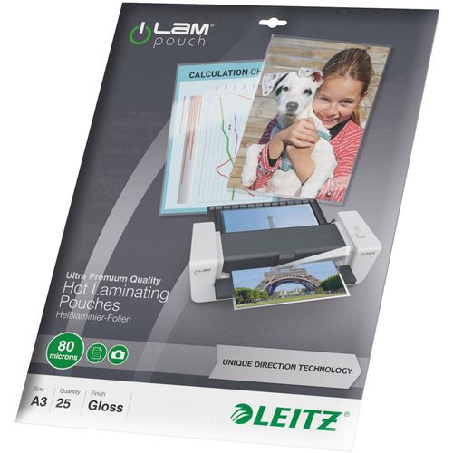 Leitz folija za laminiranje DIN A3 80 micron sjajna  25 St. slika 5