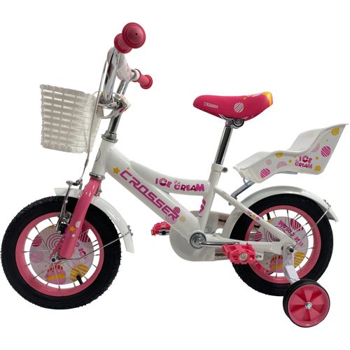 Sporting Machine dečiji bicikl 12" Ice cream belo roze (SM-12102) slika 2