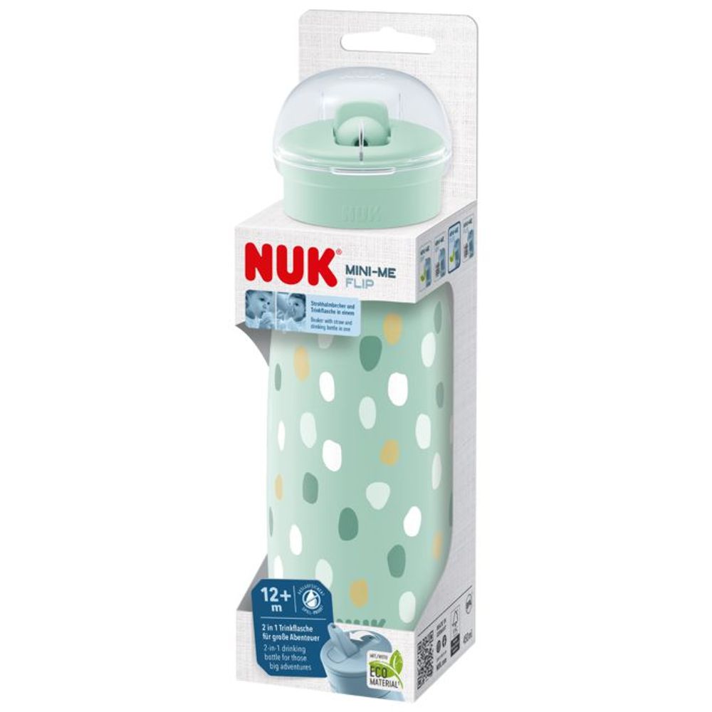 NUK Flašica za vodu Mini-Me Flip 12m+ 450ml, Zelena slika 4