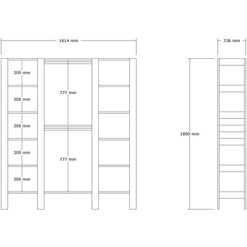 City - Walnut Walnut Wardrobe slika 4