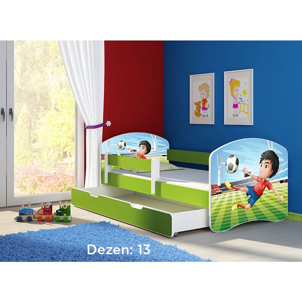 ACMA Dječiji krevet Acma II sa ladicom Green - 140x70cm - Dezen 13 slika 2