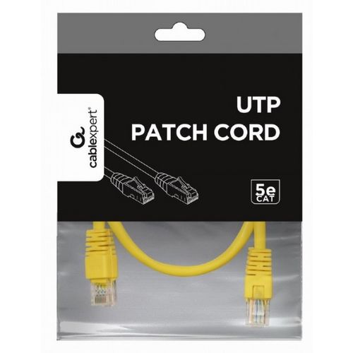 PP12-0.5M/Y Gembird Mrezni kabl, CAT5e UTP Patch cord 0.5m Yellow slika 3