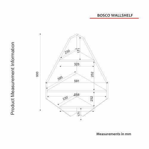 Woody Fashion Zidna polica, Orah Crno, Bosco slika 6