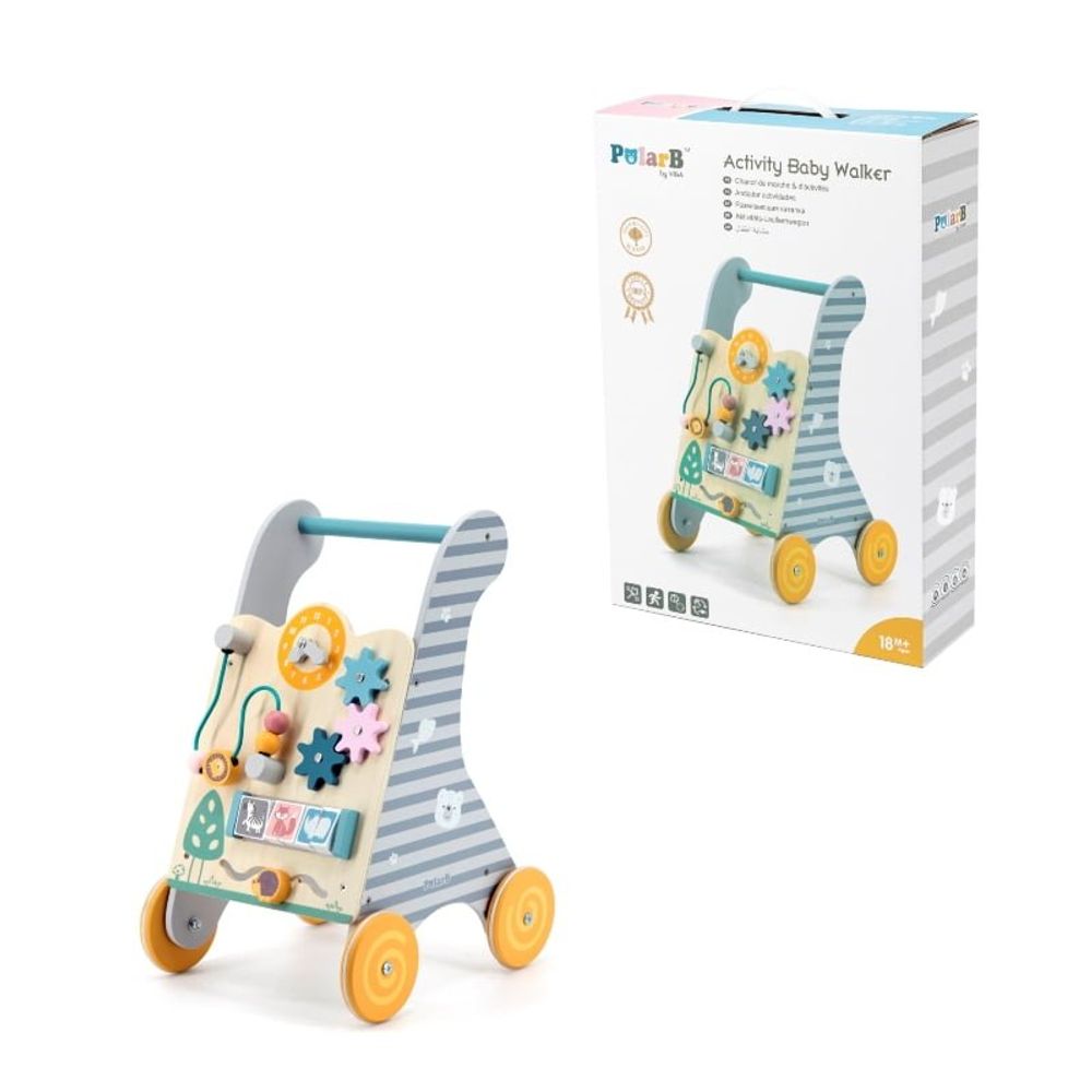 Viga Drvena guralica Activity Baby Walker slika 1