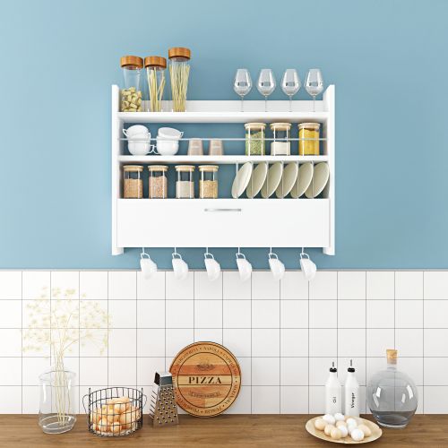 Knott - White White Kitchen Shelf slika 2