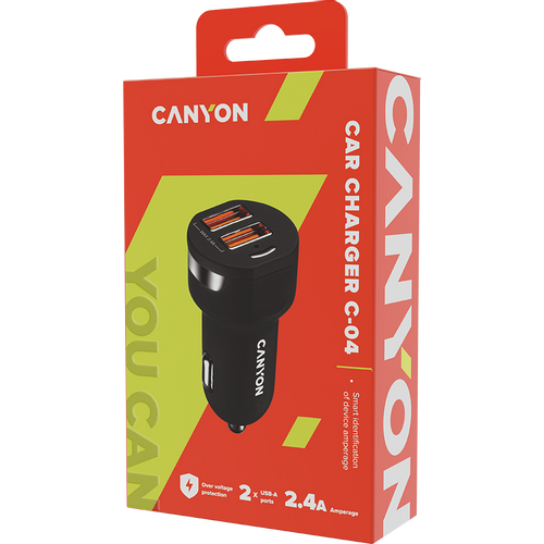 Auto punjač CANYON C-04 Universal 2xUSB, Input 12V-24V, Output 5V-2.4A slika 5