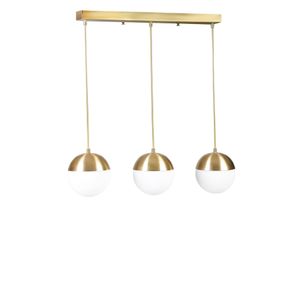 Küre 3 Lü Sıralı Eskitme Beyaz Camlı Sarkıt Gold
White Chandelier