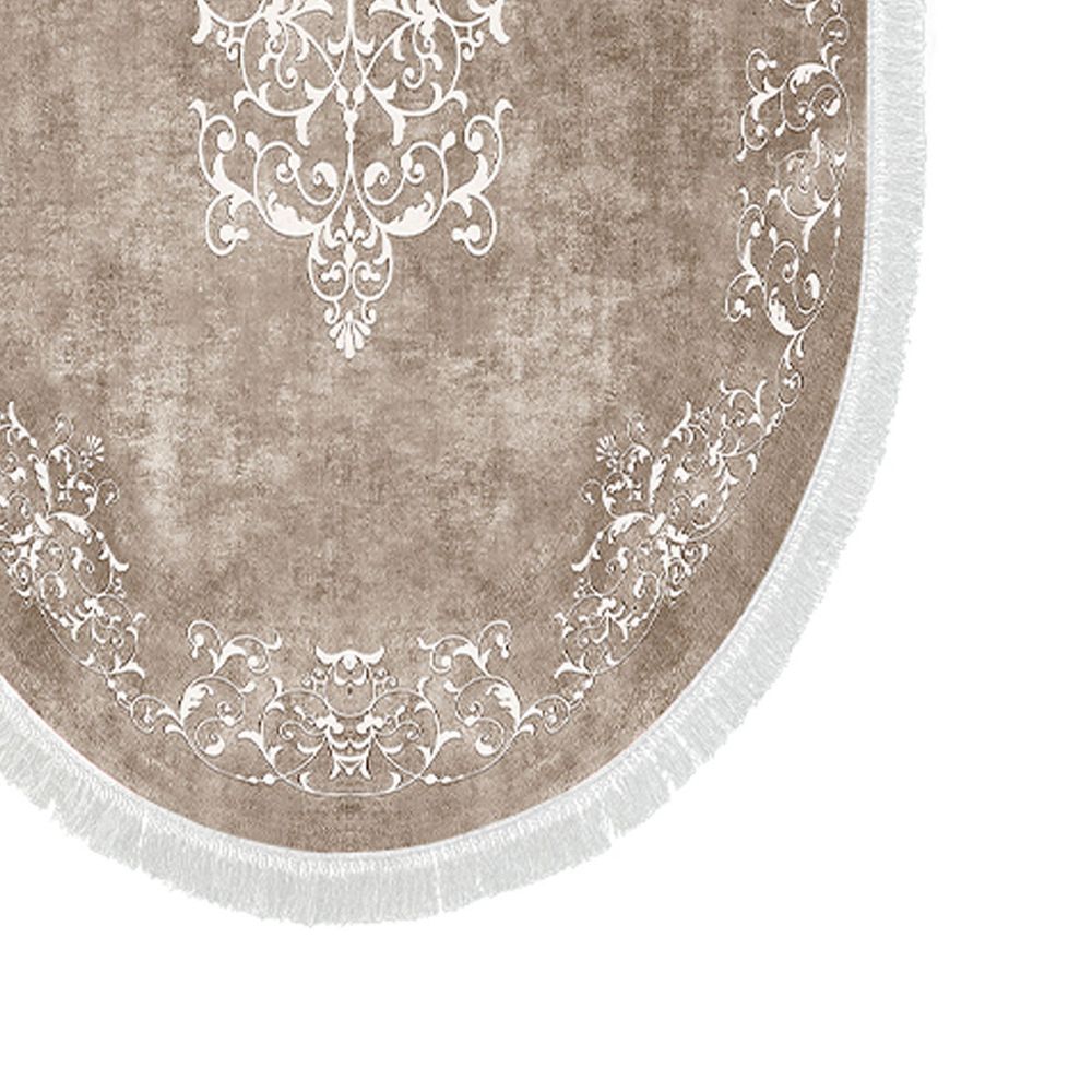 Set Kupatilskih Prostirki Beige Beige/White (2 Komada) slika 3