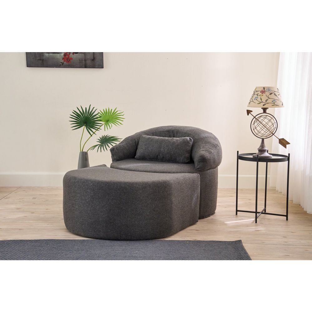 Jednosjed Sofa na Razvlačenje Pitta - Antracit slika 3