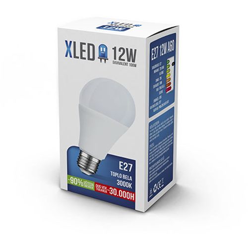 XLED E27 12W LED sijalica 3000K/Toplo Bela/220V/1055Lm slika 5