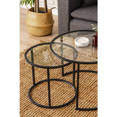 Belarus - Gold 60-42 Black Coffee Table Set slika 3